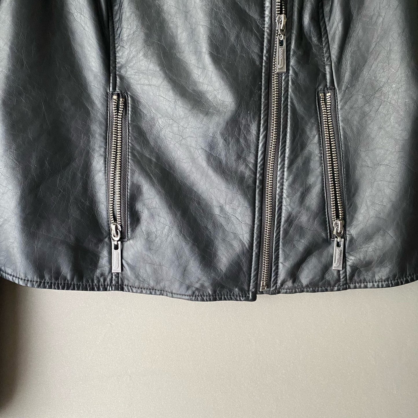 JOUJOU sz L motorcycle vegan leather jacket