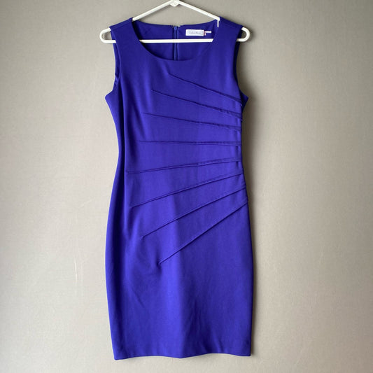 Calvin Klein sz 6 blue starburst mini sheath dress NWOT