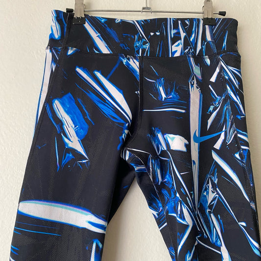 Nike Dri fit sz S blue abstract yoga athletic leggings
