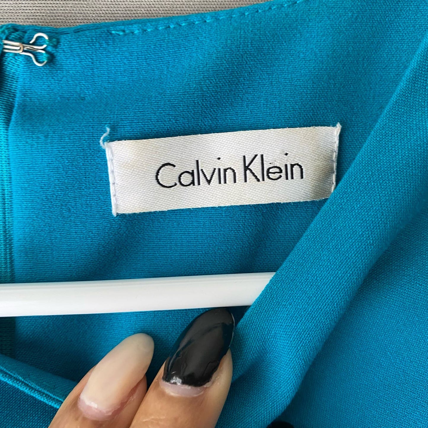 Calvin Klein sz M work career ruched sheath dress