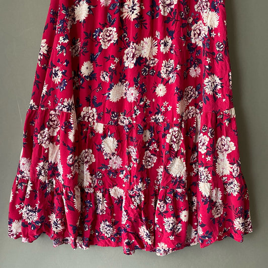 Torrid sz 00 floral red short sleeve knee length dress