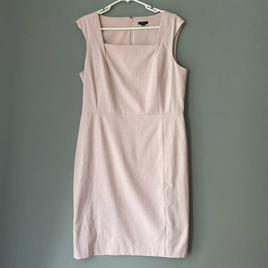 Ann Taylor sz 12 pink cotton work career sheath dress