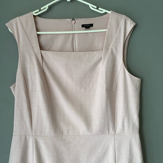 Ann Taylor sz 12 pink cotton work career sheath dress