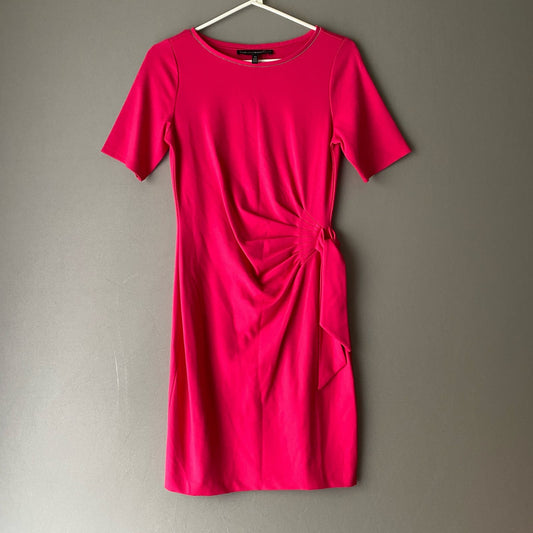 WHBM sz XS hot pink starburst mini sheath dress NWOT