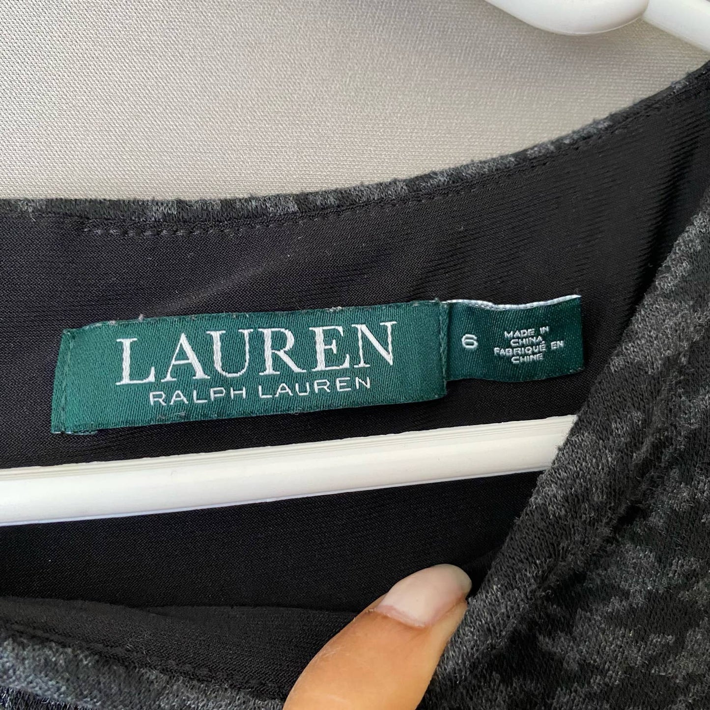 Lauren Ralph Lauren sz 6 wool houndsooth midi sheath dress