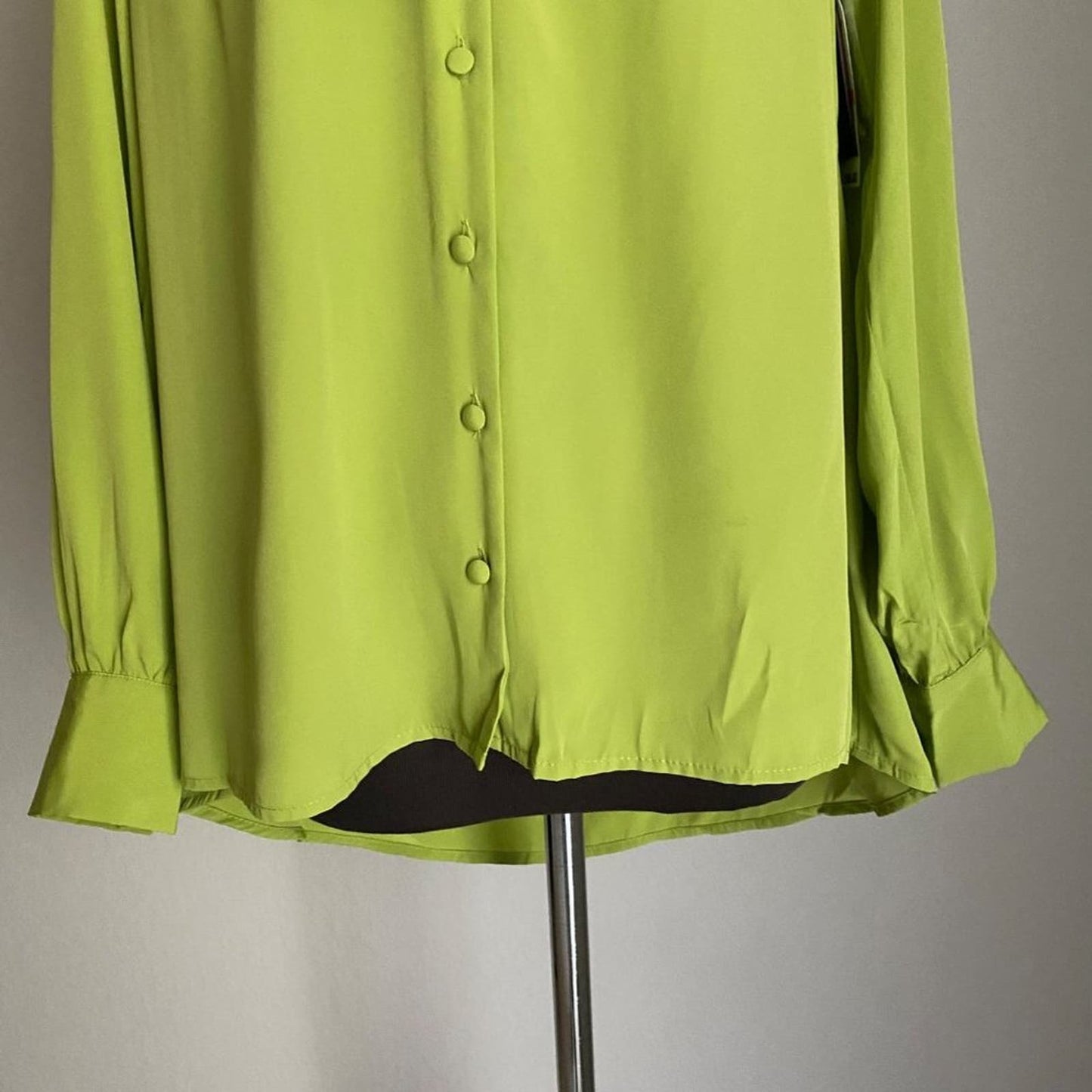 Vince Camuto sz S green  career office bow tie blouse NWT