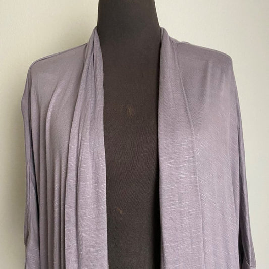 Mossimo sz S purple long length sleeve open cardigan sweater