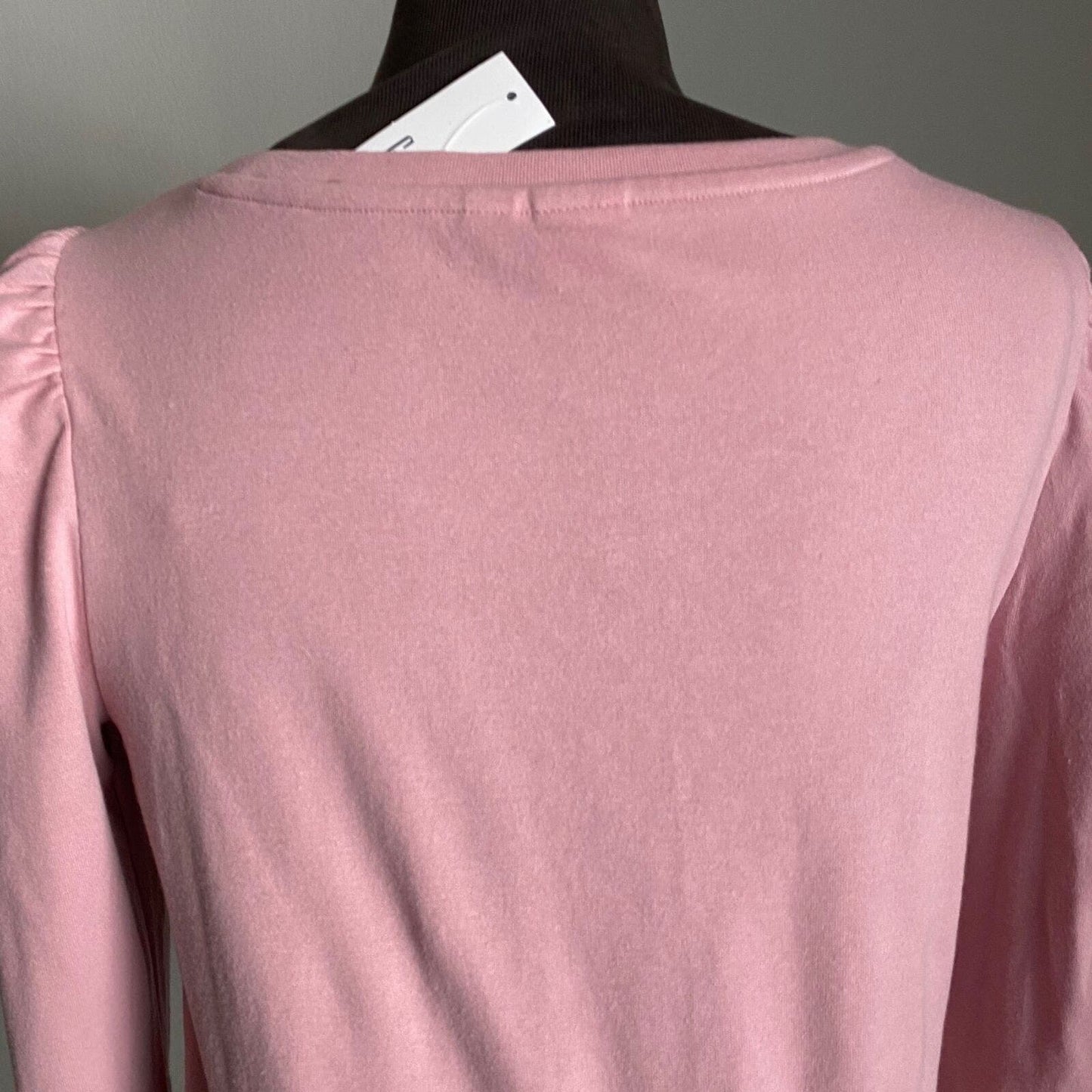 Gap sz S Cotton long sleeve scoop neck pleated shoulder detail blouse NWT