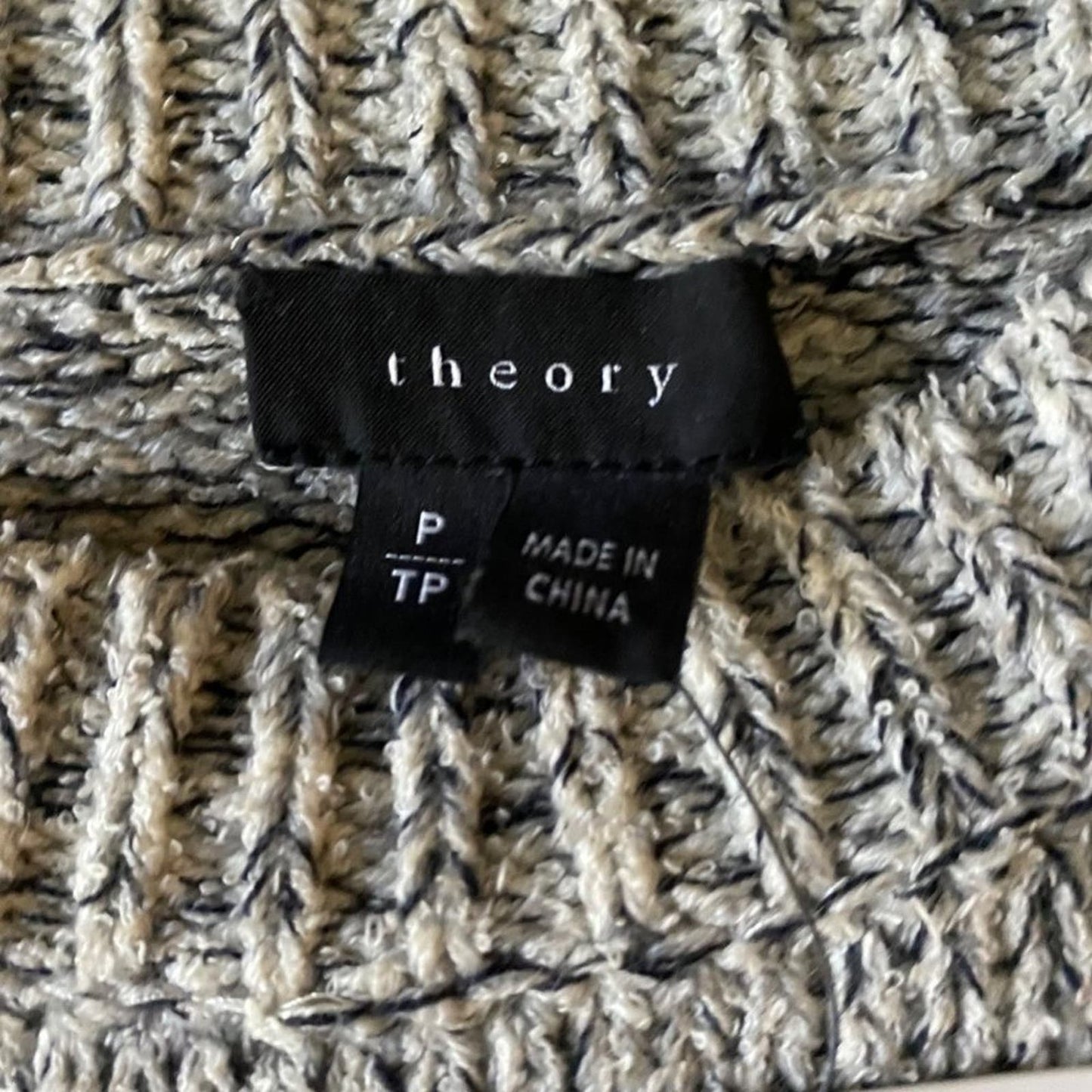 Theory sz S Cotton heather grey crew neck sweater NWT