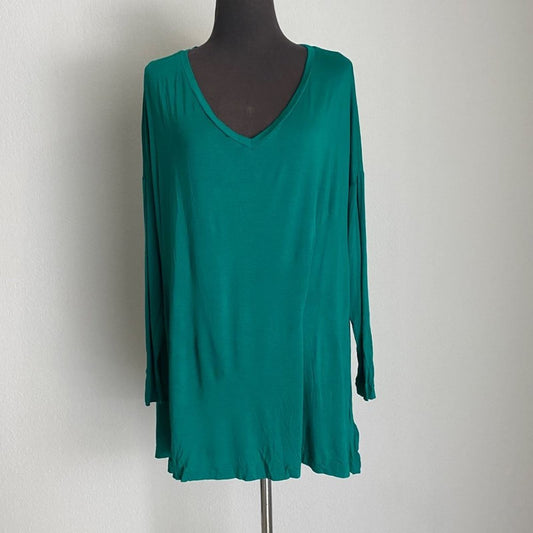 Guess by Marciano sz XS green oversized comfy blouse NWT