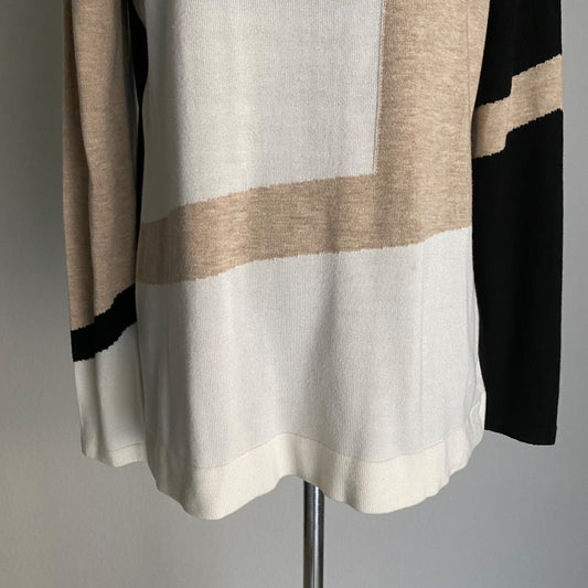 Calvin Klein sz M block color Long sleeve scoop neck sweater