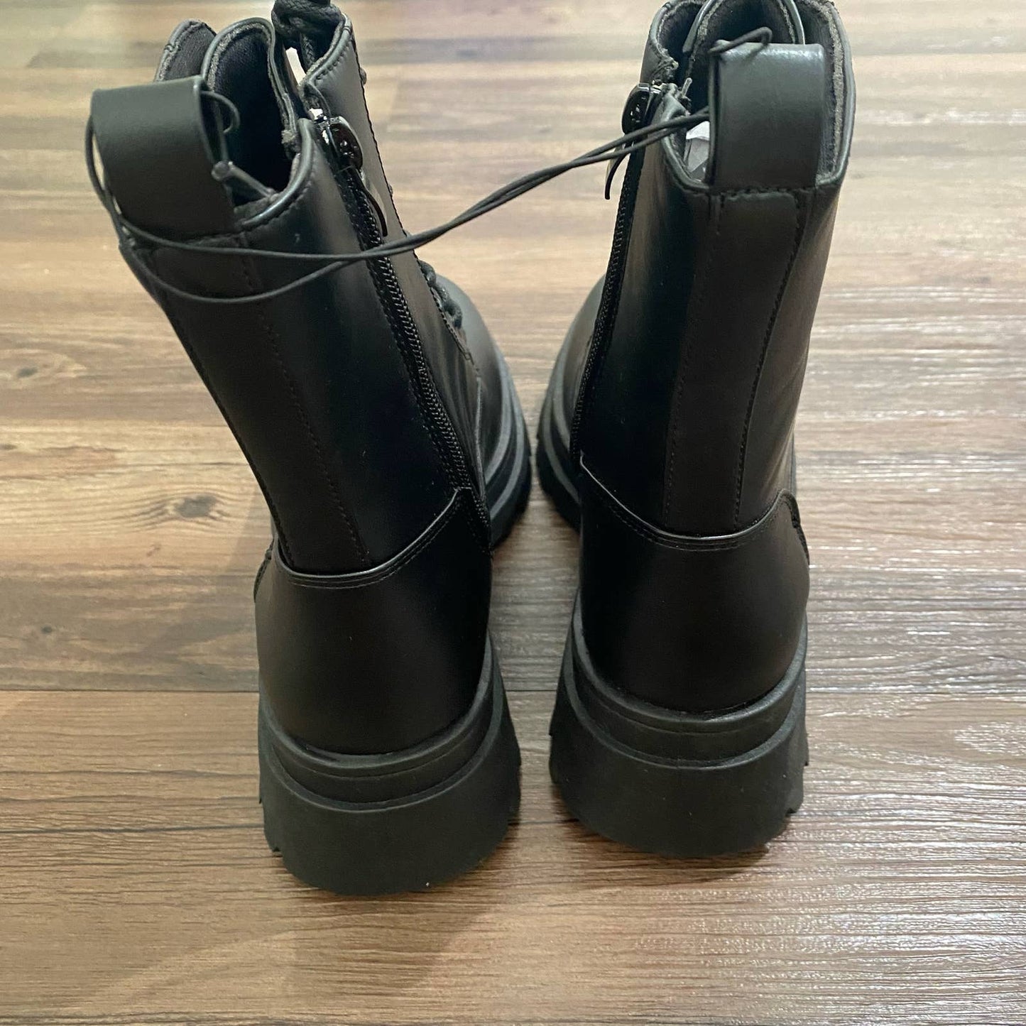 Charlotte Russe sz 7 & 8 black lace up platform ankle boots NWT