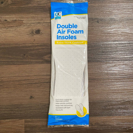 Quality Choice Double Air Foam Insoles Extra thick NWT