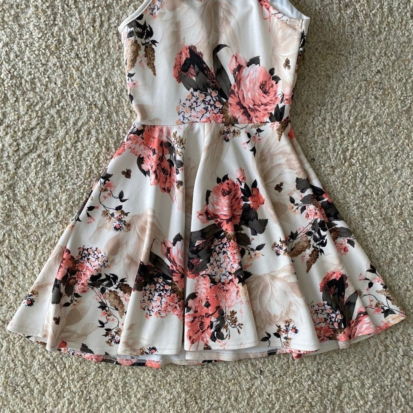 Windsor sz XS fit flare halter floral summer mini dress