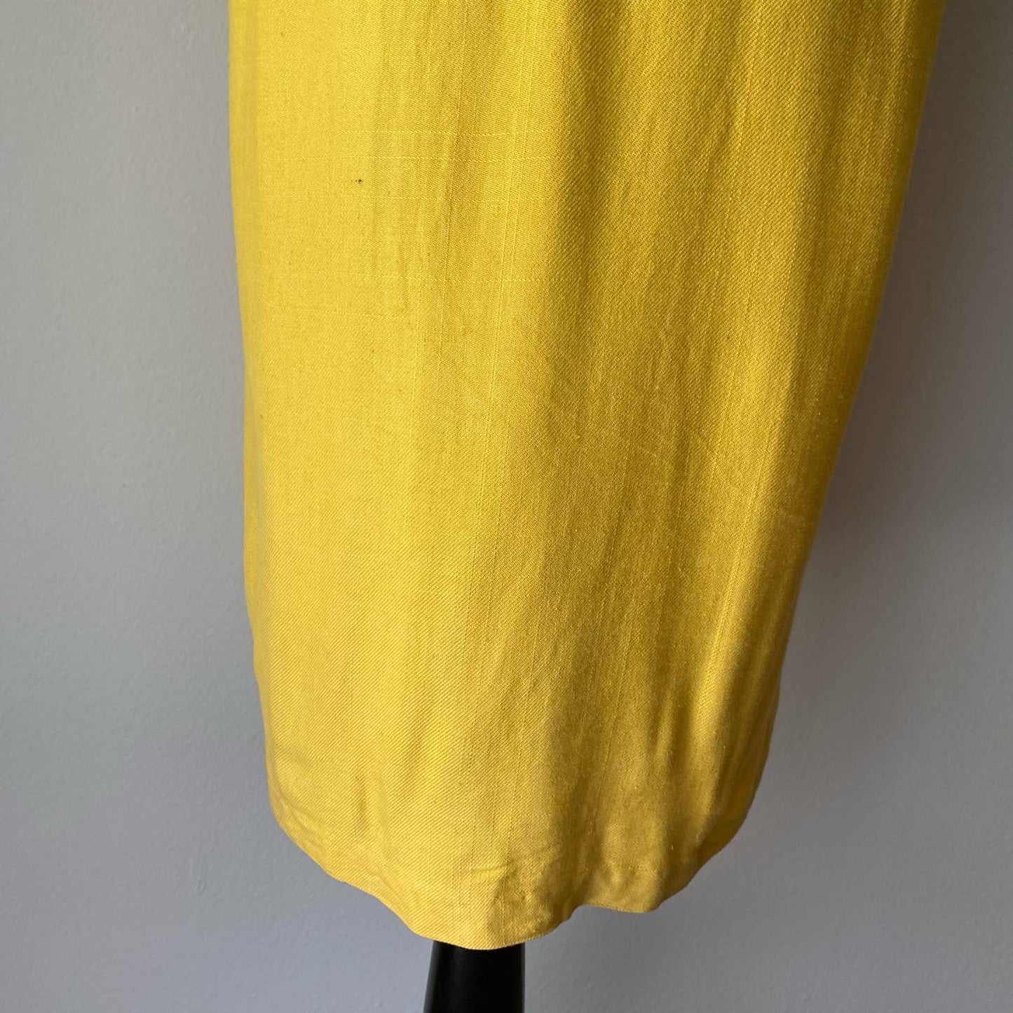 Danny & Nicole sz L silk/rayon yellow midi dress