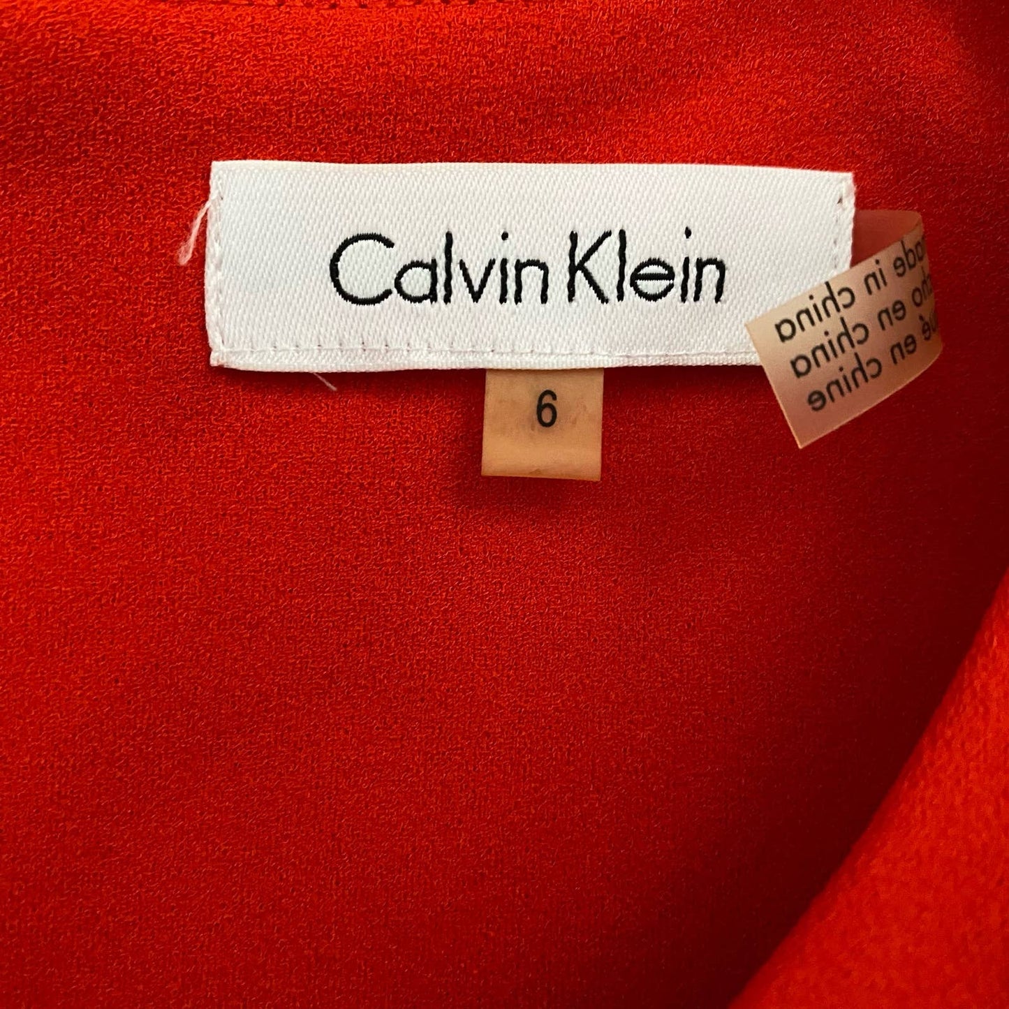 Calvin Klein sz 6 office work zipper detail office sheath dress