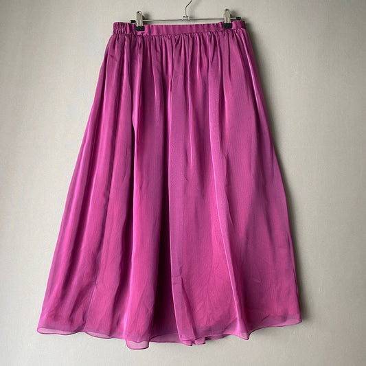 Vintage sz L fuchsia flare y2k fairy chiffon skirt