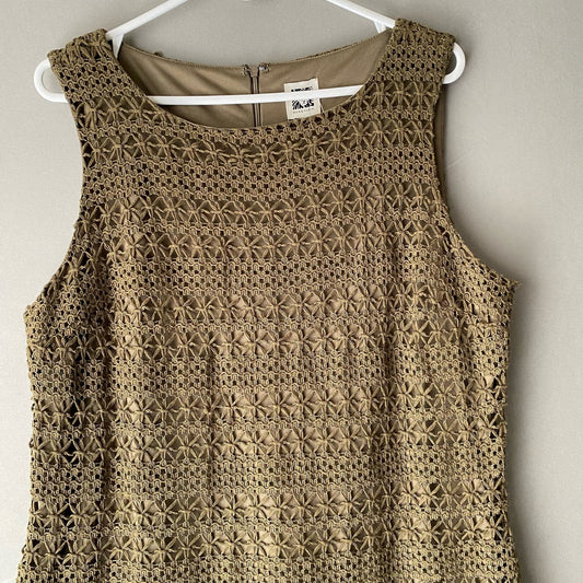 Anne Klein sz 10 knit bohemian mini sheath dress