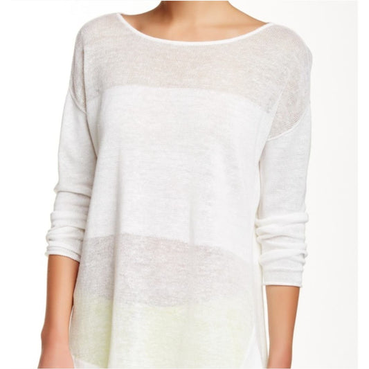 Alice + Olivia sz S block color 100% linen sweater NWT