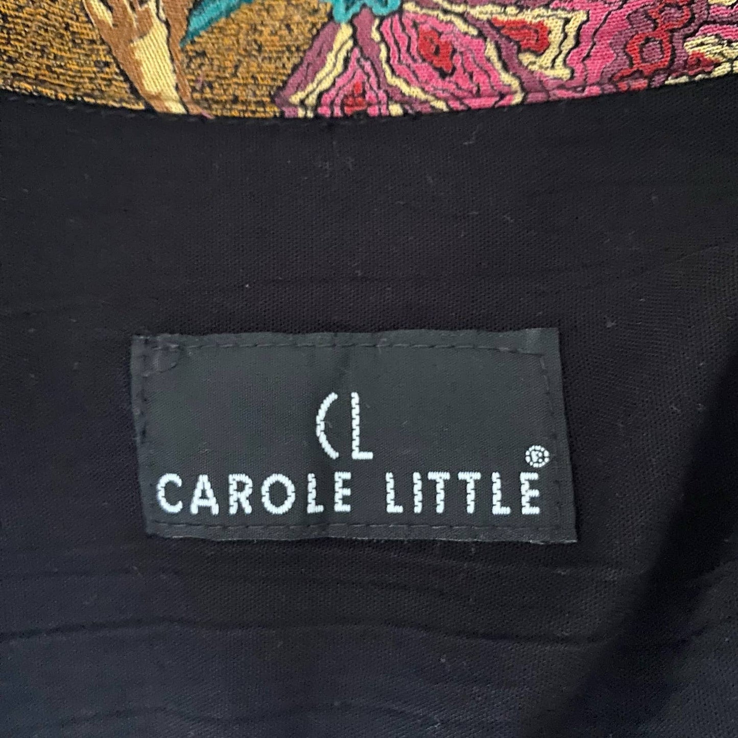 Carole Little sz S VINTAGE button prairie blouse