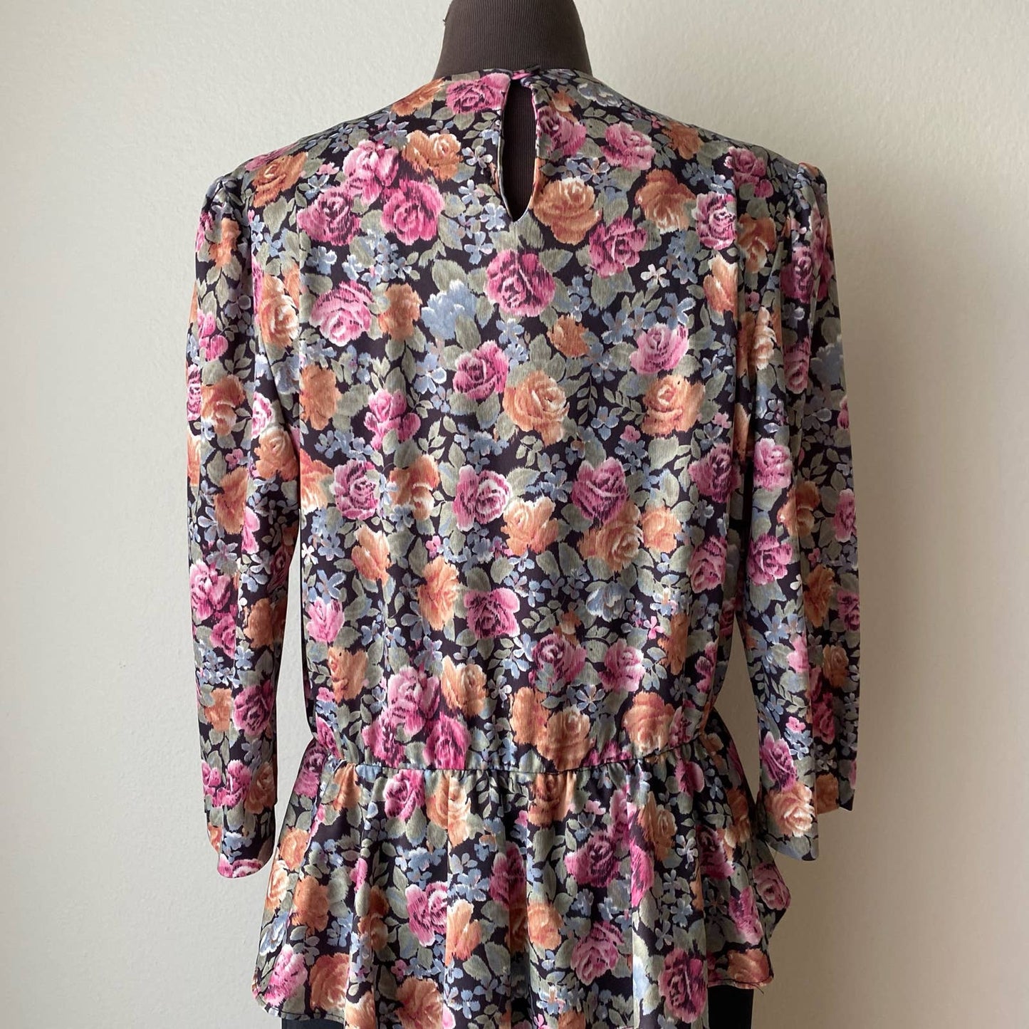 Whirlaway sz L Vintage floral print skirt one piece suit