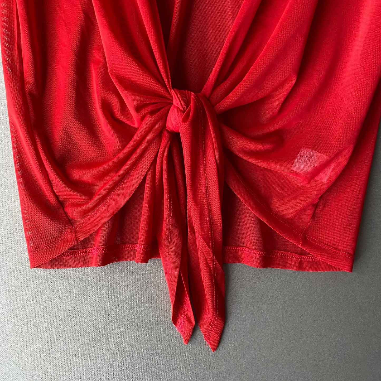 Shiela Rose sz S sheer red open cover up jacket NWT