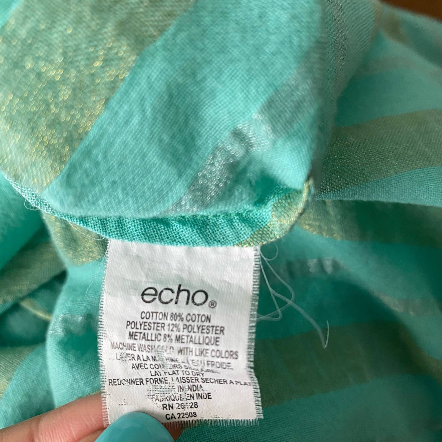 Echo sz S oversized cotton striped blouse