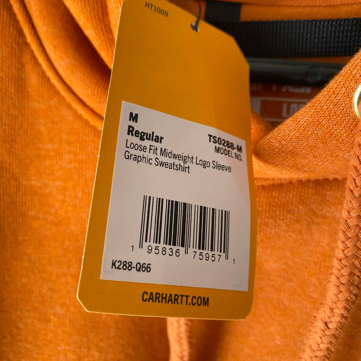 Carhartt sz M orange loose fit hoodie NWT