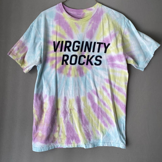 Virginity Rocks Danny Duncan sz M tie die short sleeve shirt
