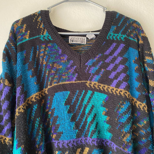 City Streets sz L vintage wool pull over sweater