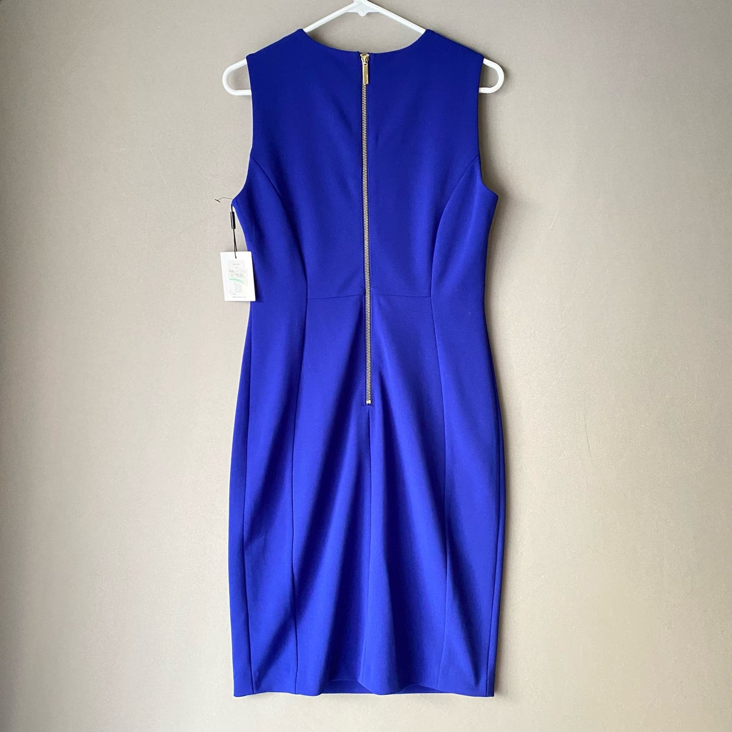 Calvin Klein sz 8 royal blue sheath career dress NWT