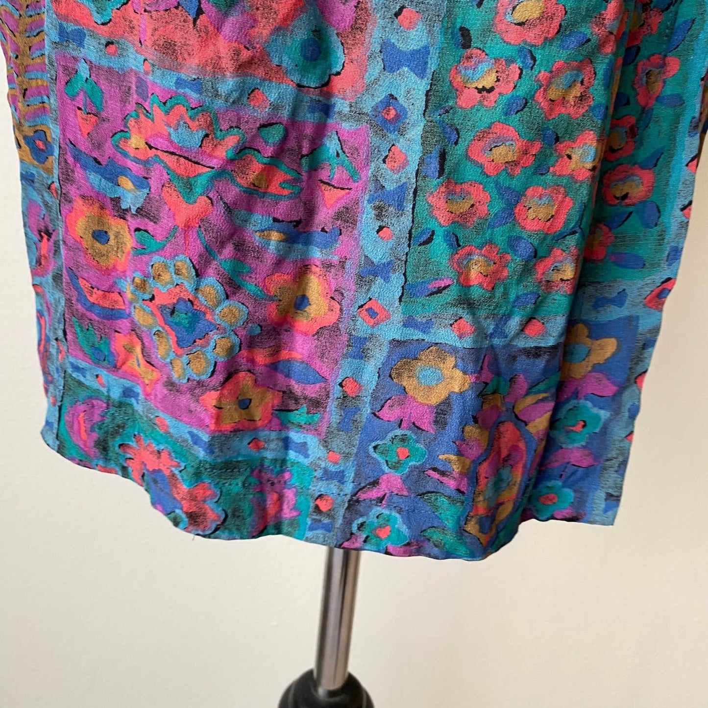 Karen Kane sz 8 Vintage 90s abstract faux wrap skirt