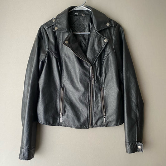 JOUJOU sz L motorcycle vegan leather jacket