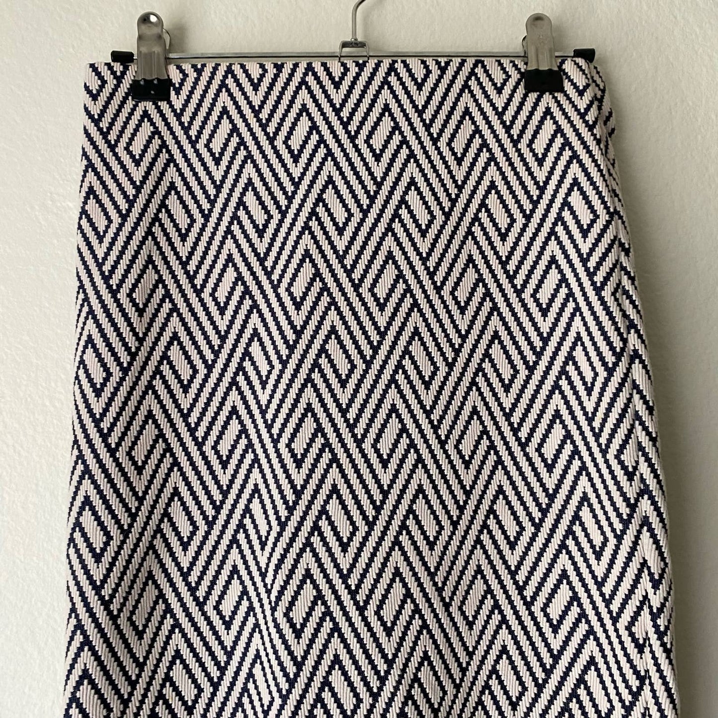 Zara sz S geo diamond print stretch pencil skirt NWOT