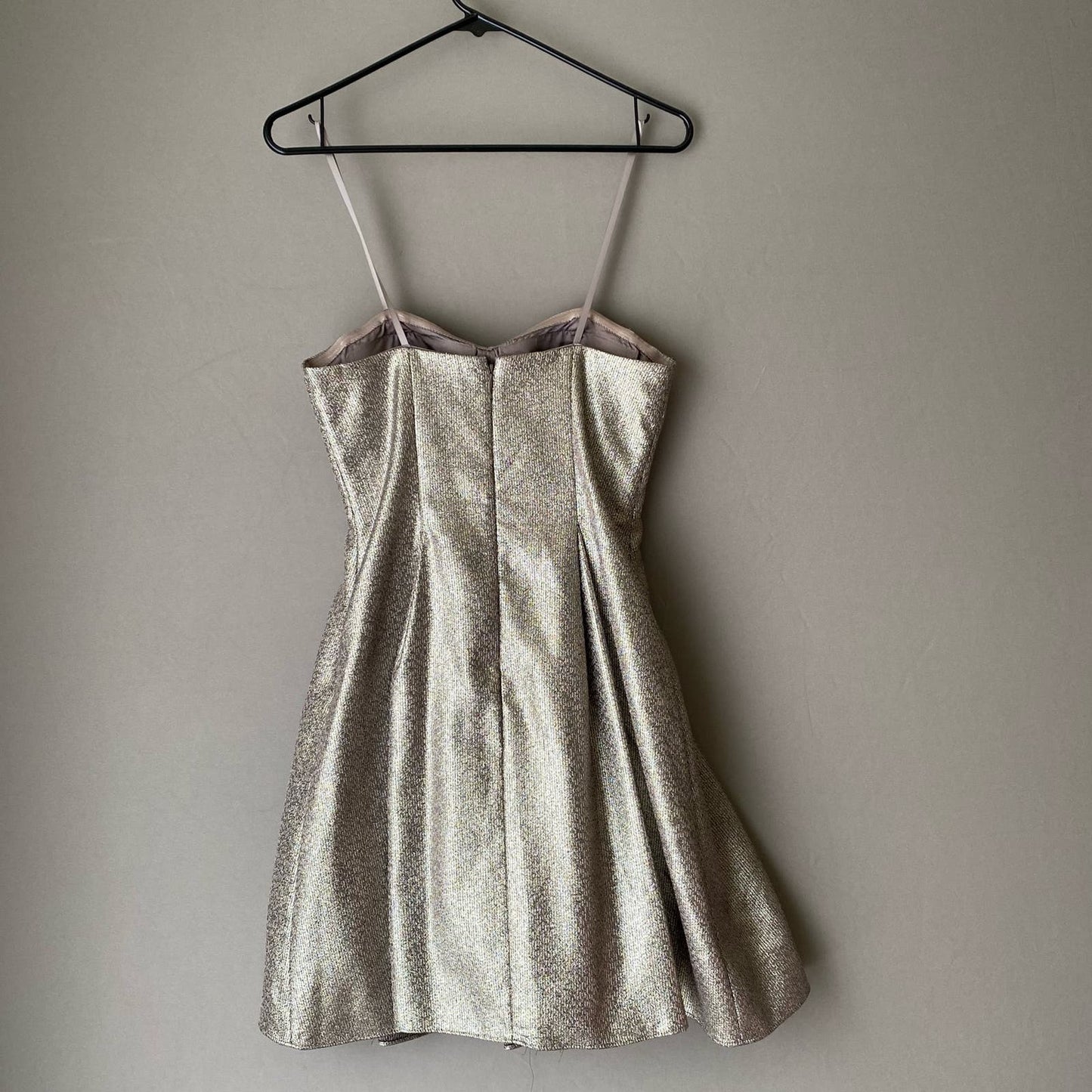 Adrianna Papell size 4 strapless fit & flare metallic party dress