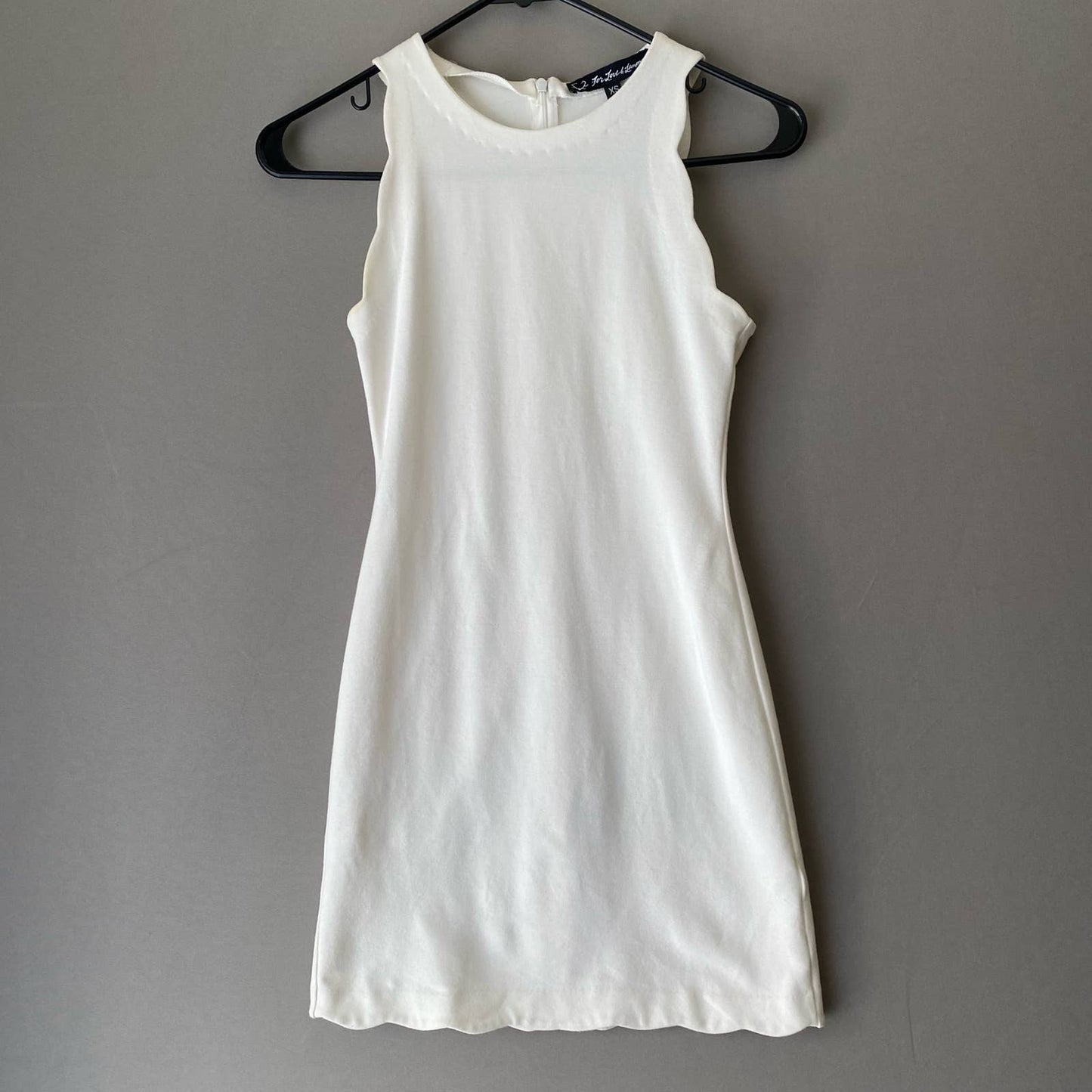 For Love and Lemons sz XS scalloped mini fitted dress