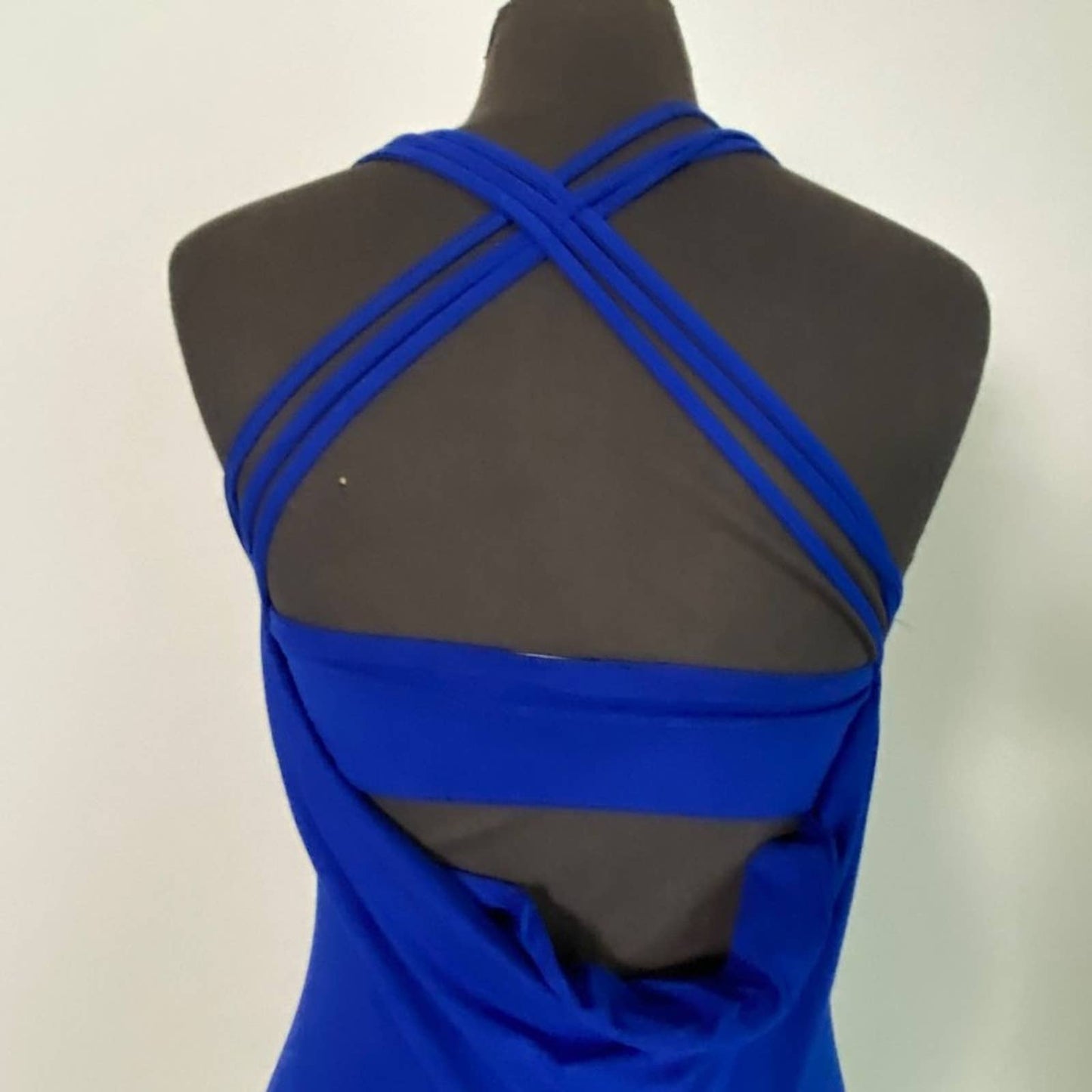 Express sz XS cotton halter back cut out mini sheath dress