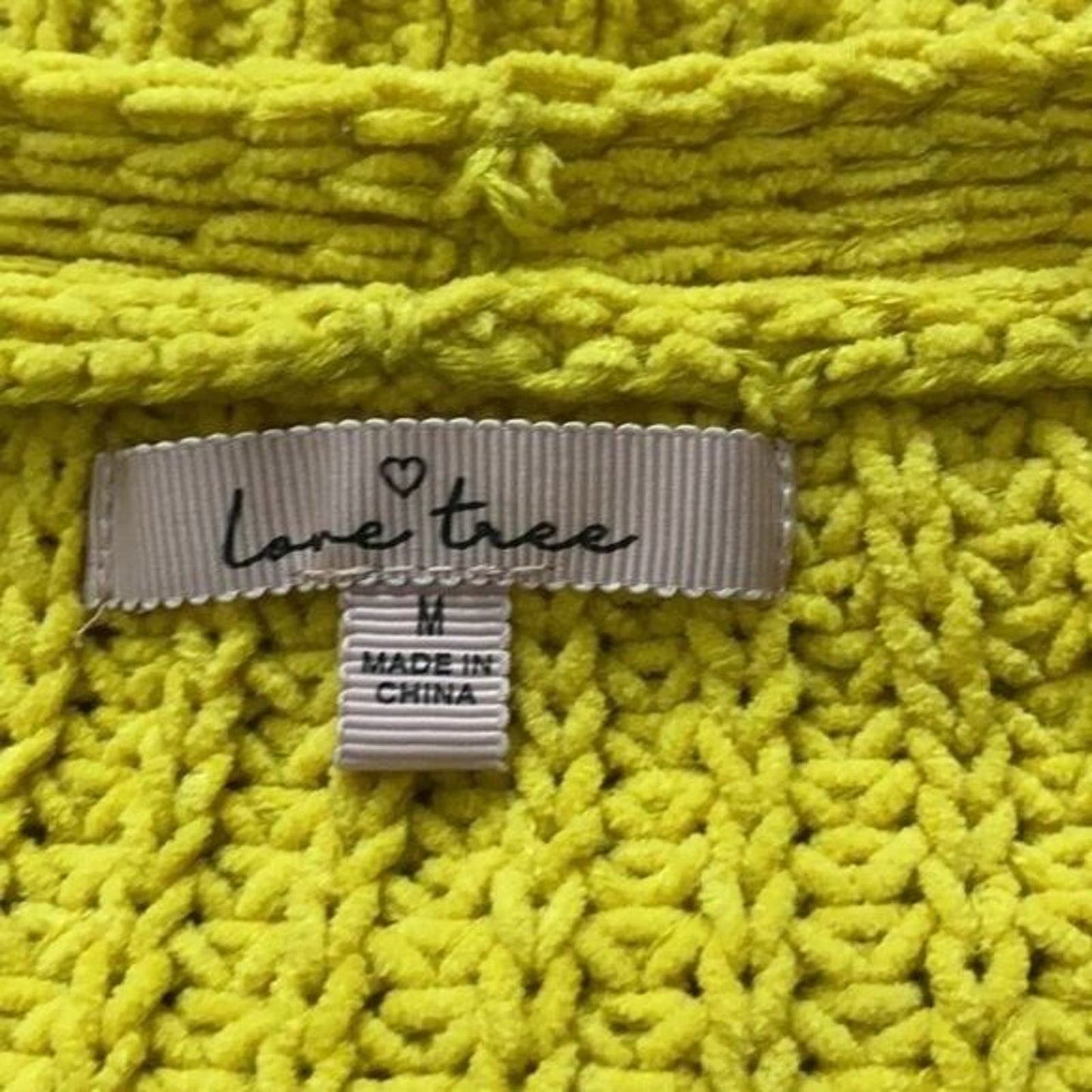 Love Tree sz L cropped Cardigan sweater NWT