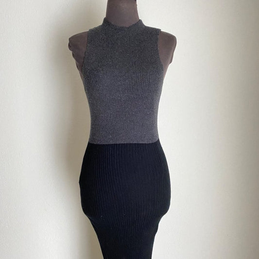 Philanthropy sz XS sleeveless maxi fitted wiggle sweater dress