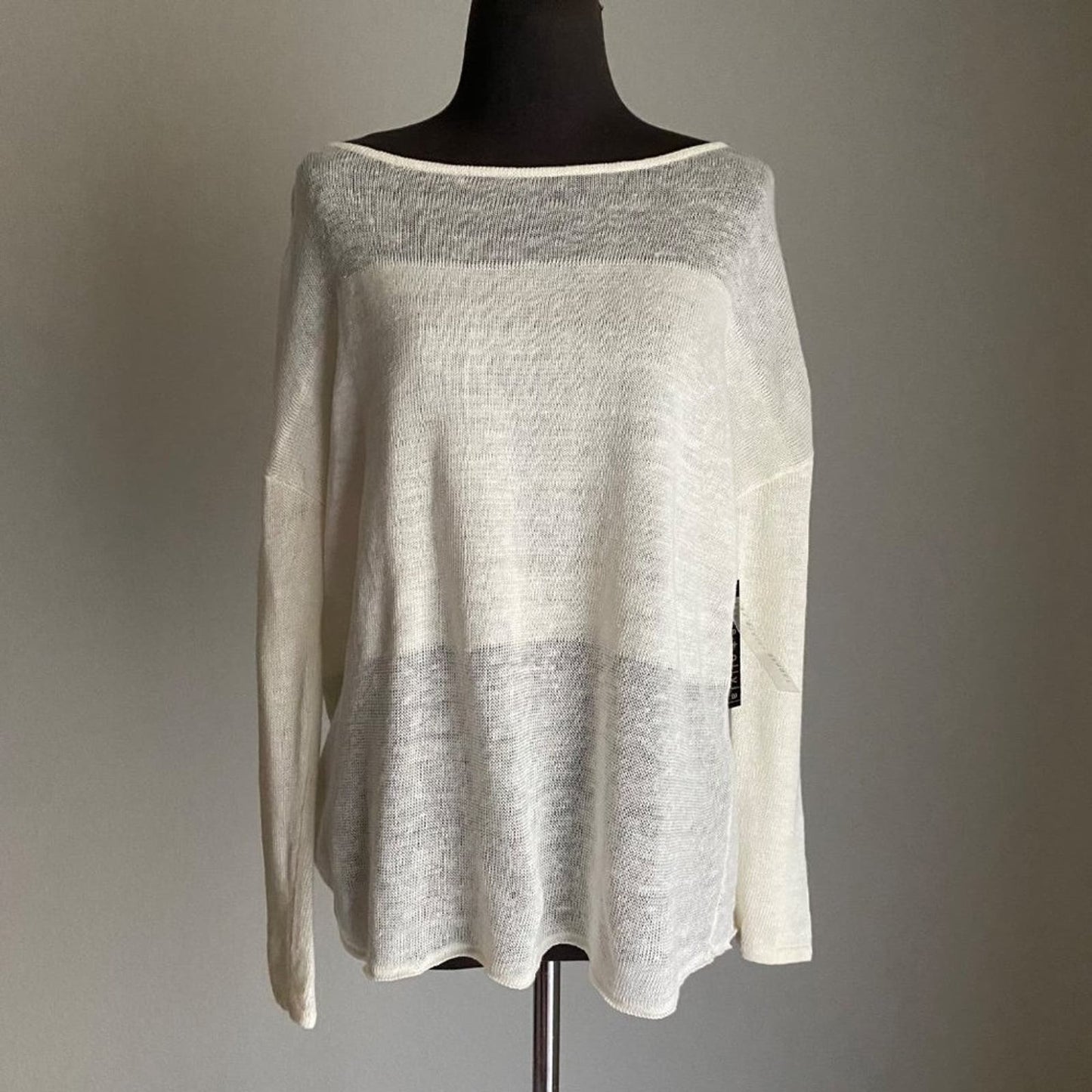 Alice + Olivia sz S block color 100% linen sweater NWT