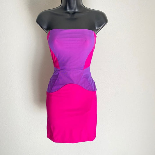 Anthropologie Boulee sz 2 sleeveless party neon mini bodycon dress
