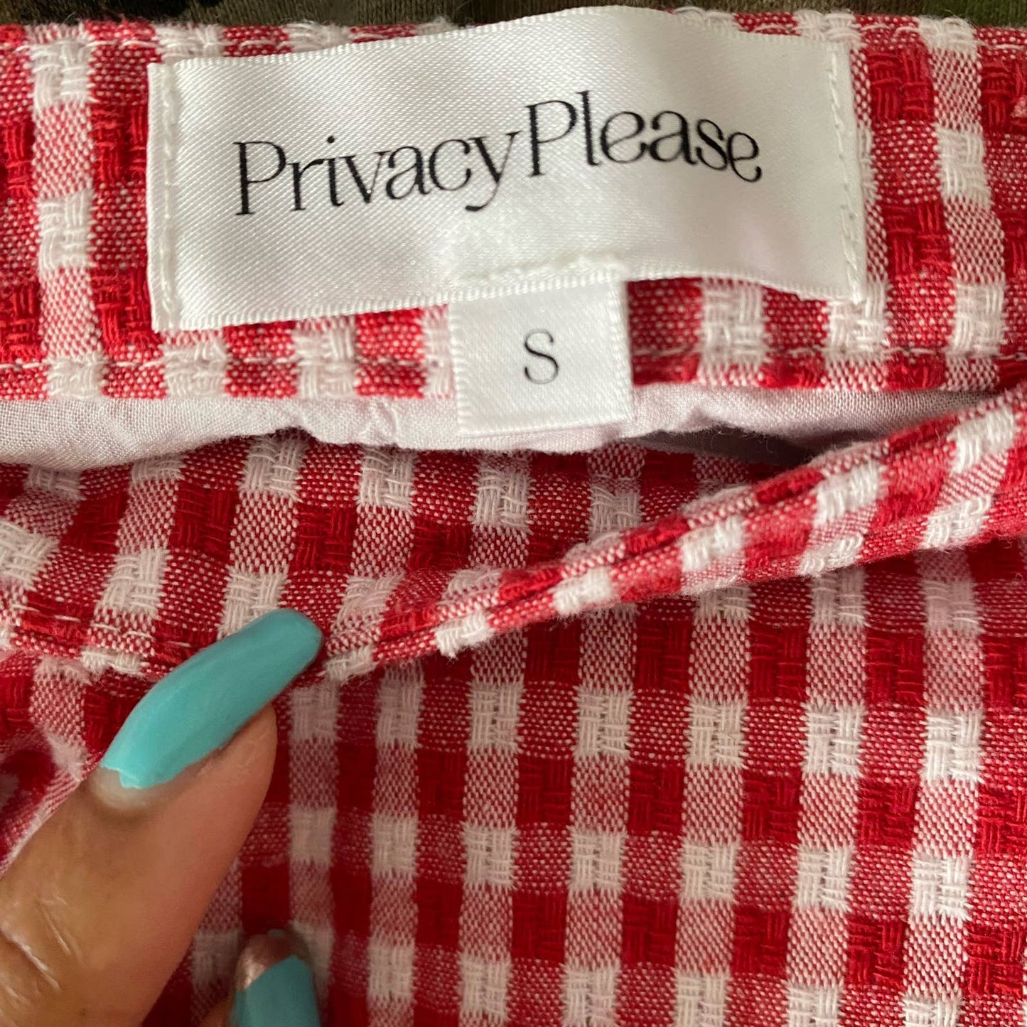Privacy Please sz S plaid high waisted vintage inspired slack pants