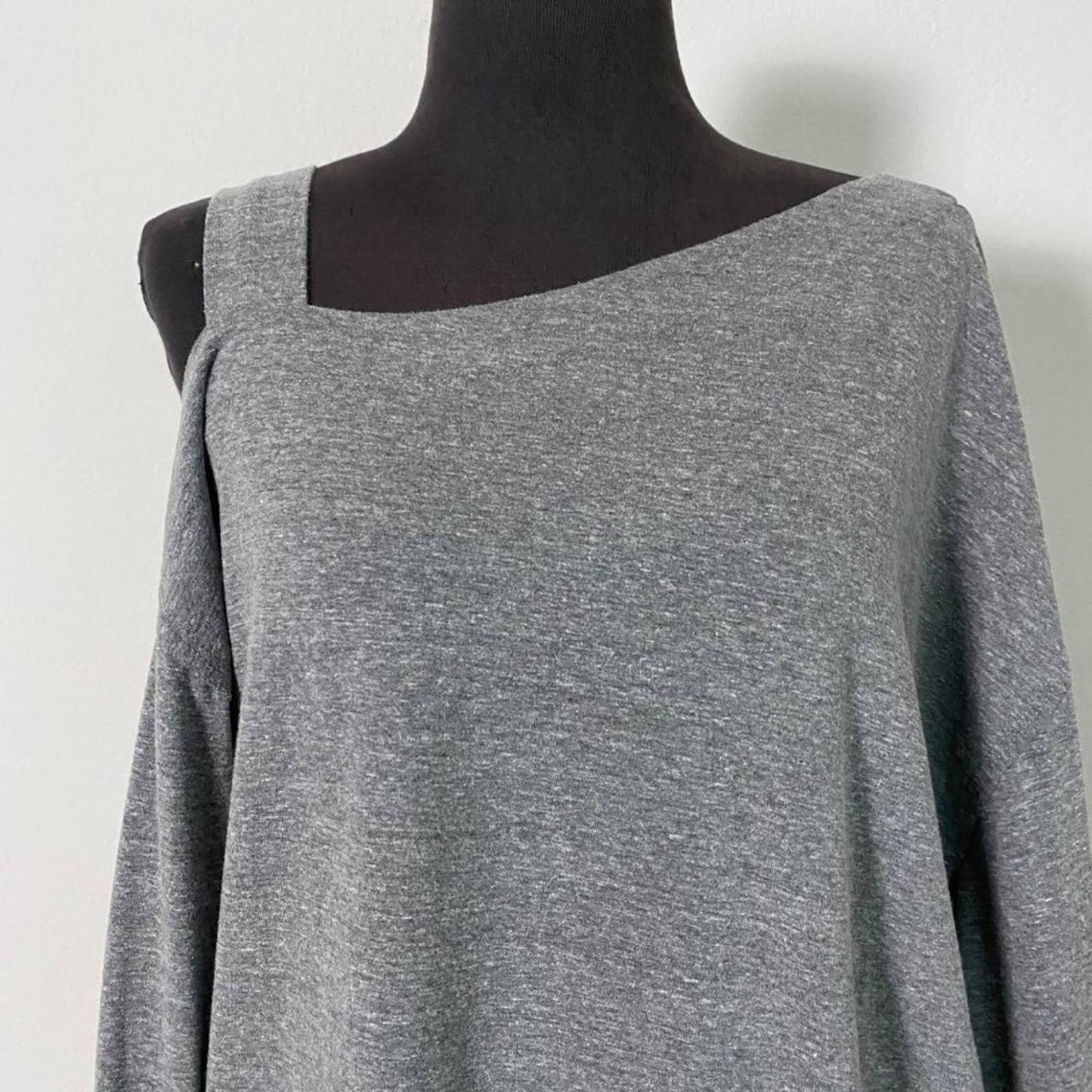 We The Free sz S Cotton Long sleeve off one shoulder boho boat neck sweater