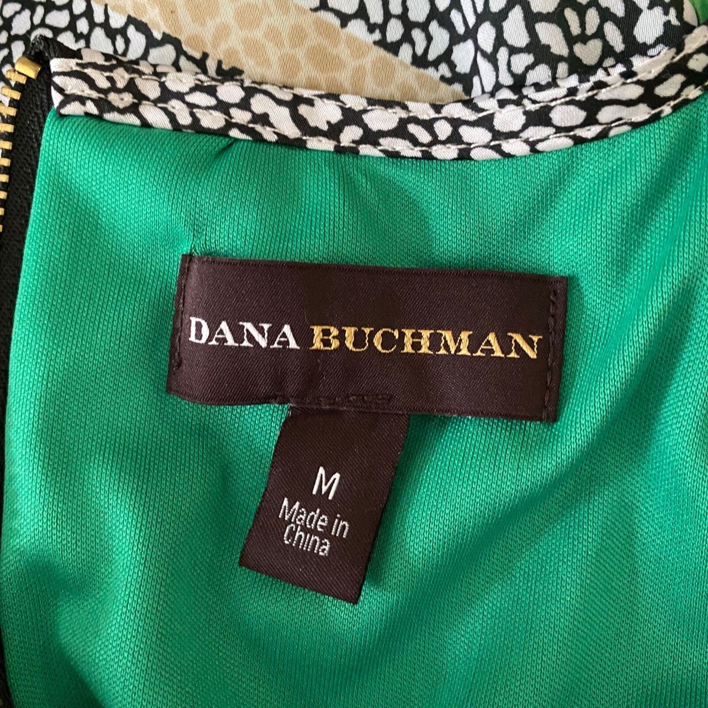 Dana Buchman sz M sleeveless geo retro 60s inspired shift dress