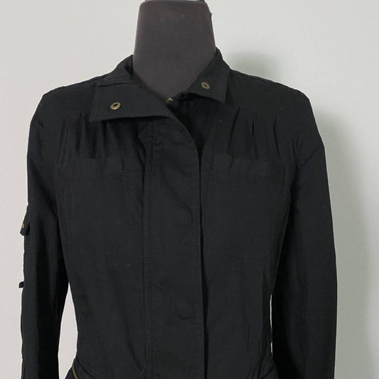 Express sz S/P Long sleeve zip pocket light weight collared jacket NWOT