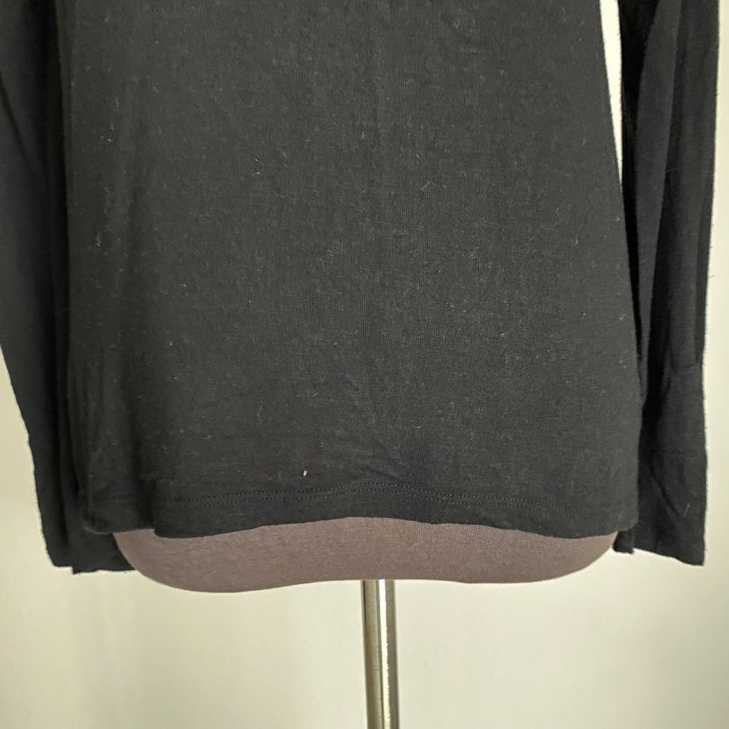 Express sz XS black comfy boho high low knit top shirt