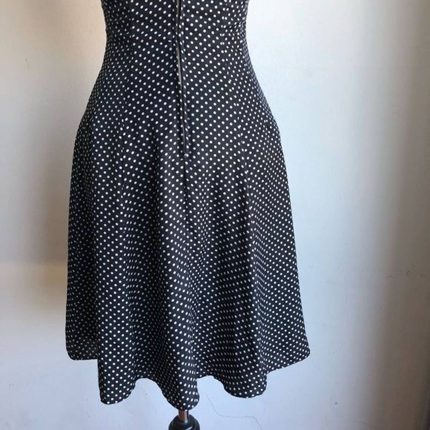 Unique Vintage sz XS 50's polkadot fit flare dress