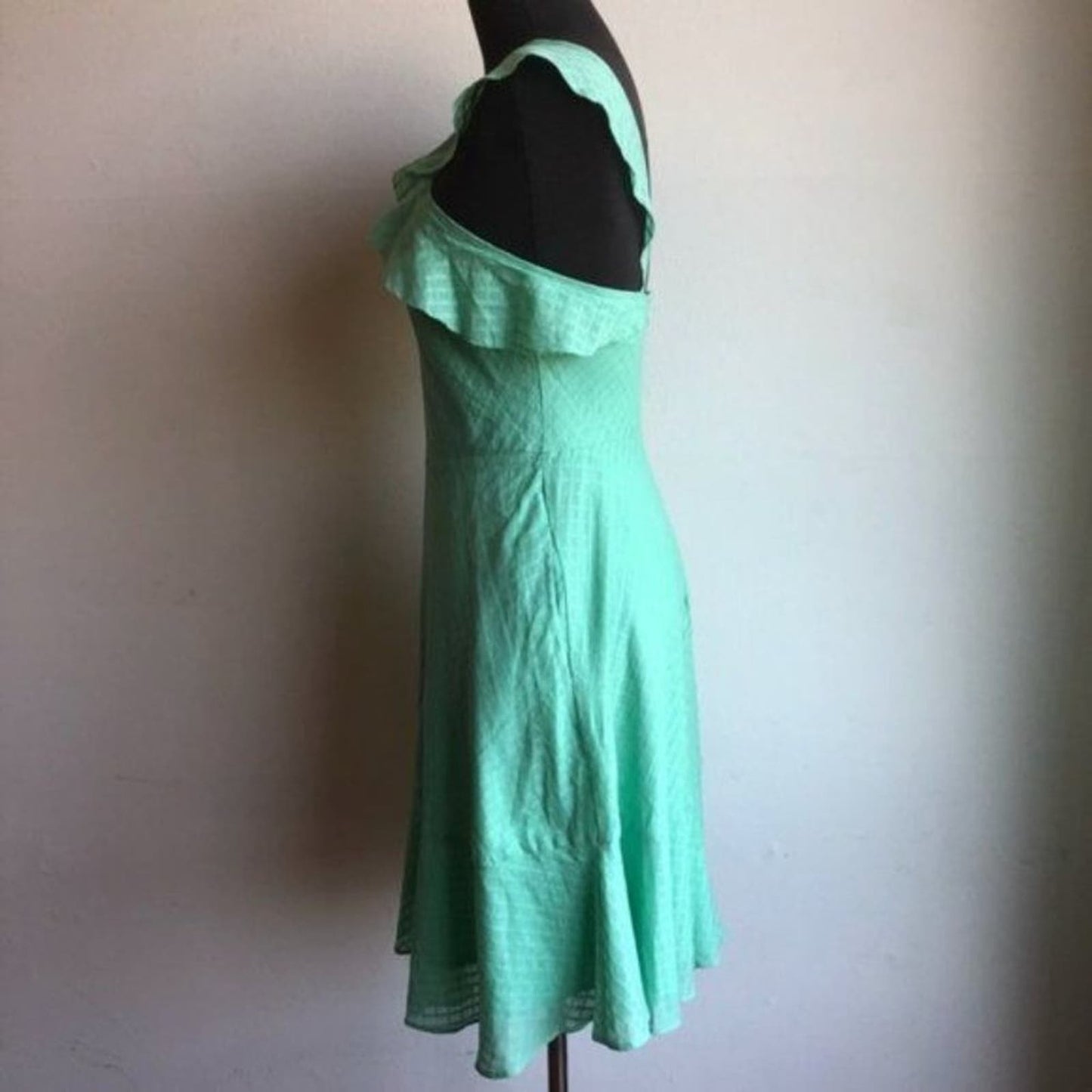 Banana Republic sz 2 green 100% cotton vintage inspired summer dress
