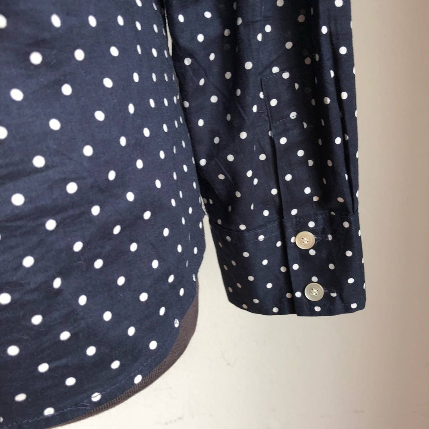 CHARTER Club sz 14 100% cotton polka dot blouse