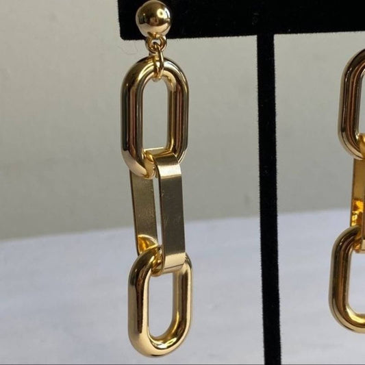 90s Chunky Chain link drop earrings
